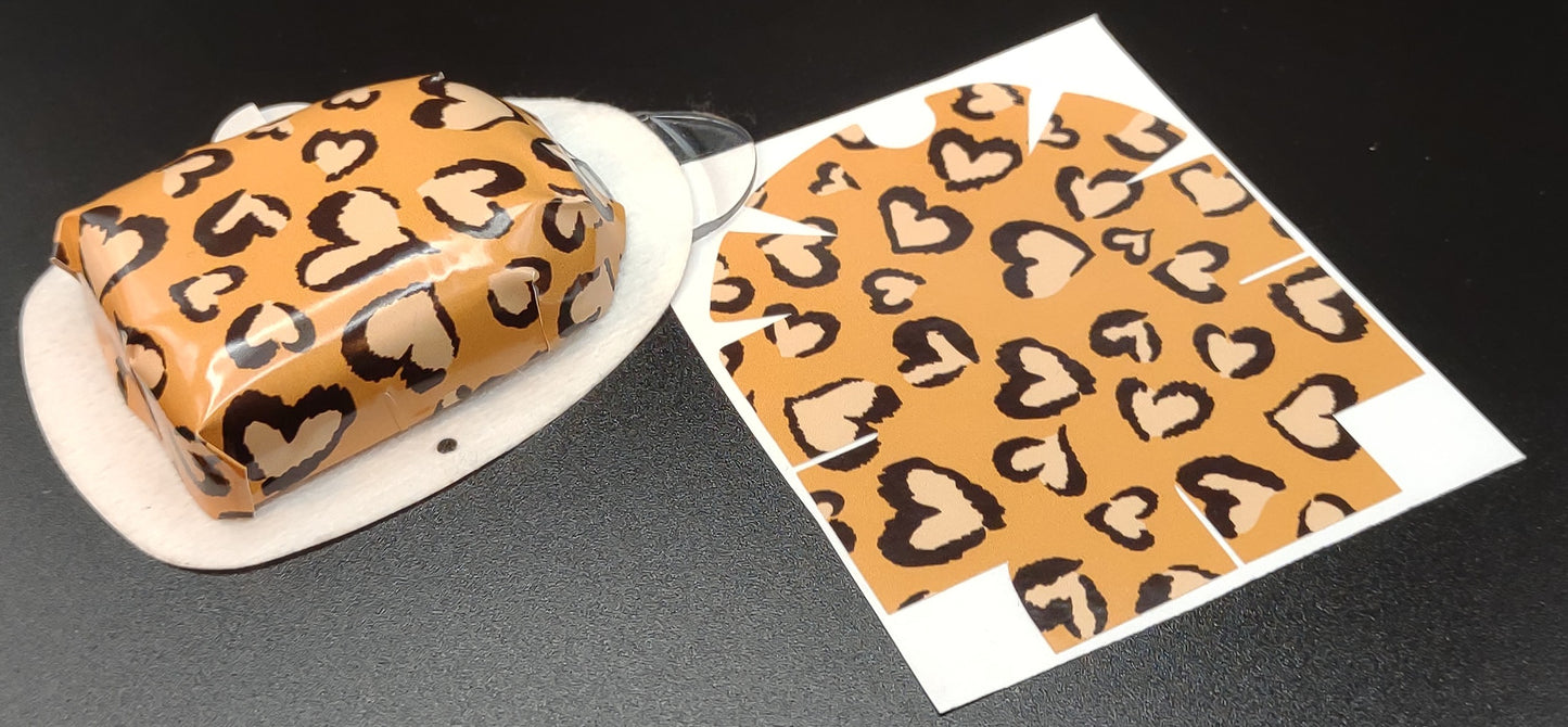 Leopard Hearts Pattern Omnipod Patch