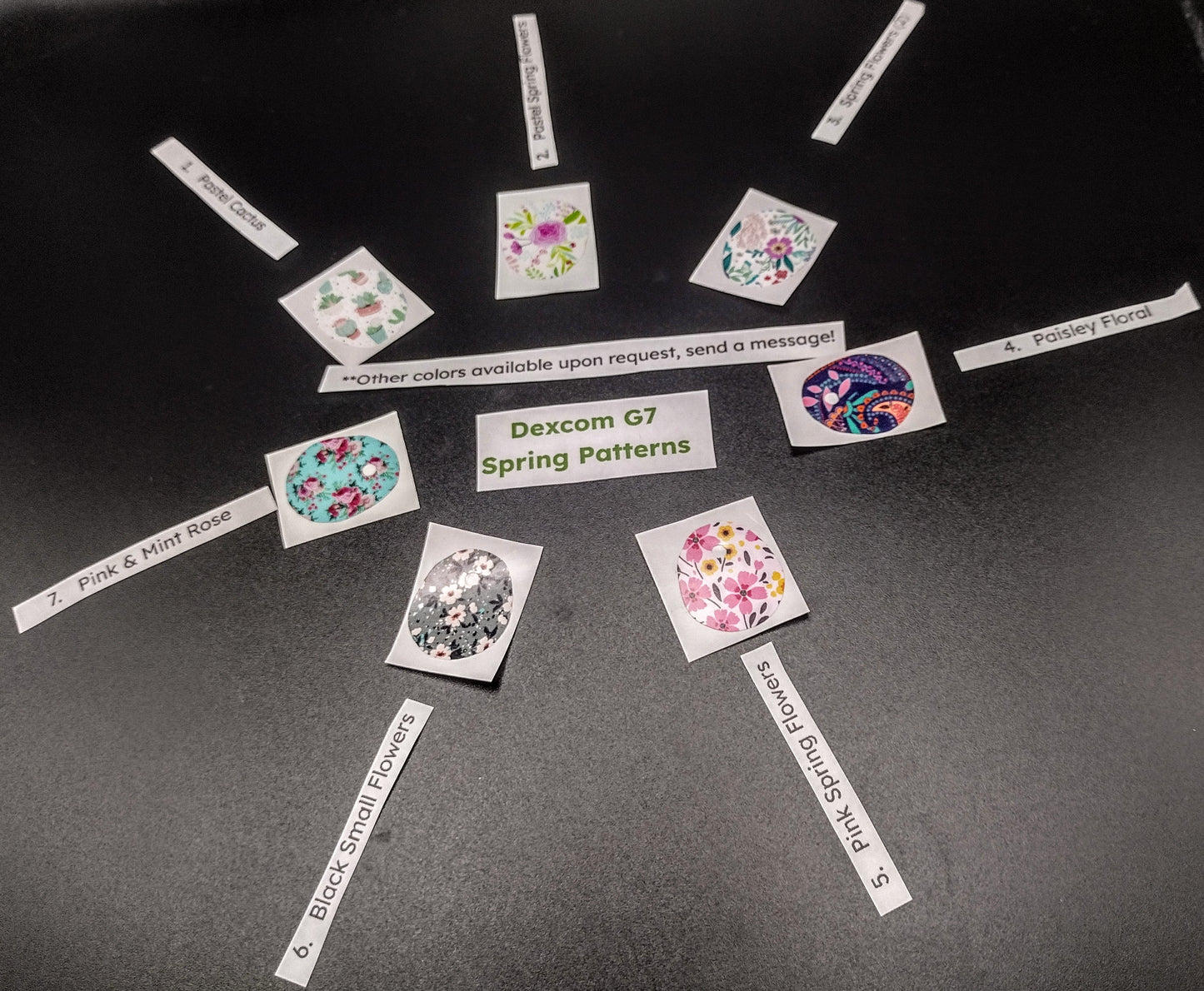 Spring Pattern Dexcom G7 Patches