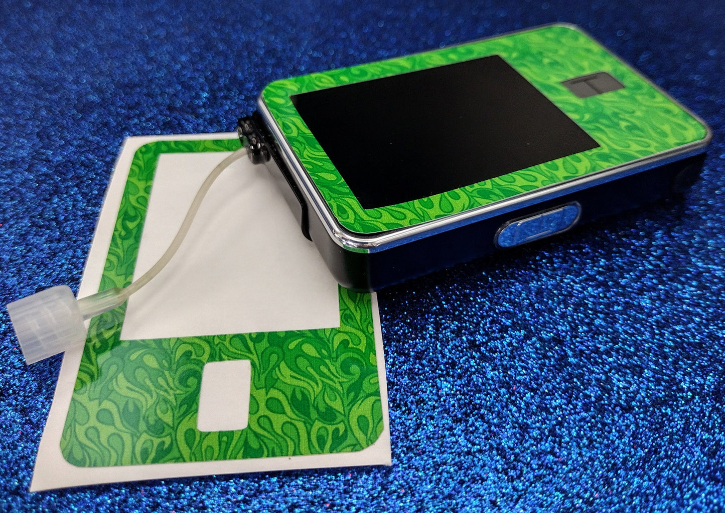 Lime Green Flames Pattern T-Slim Patch