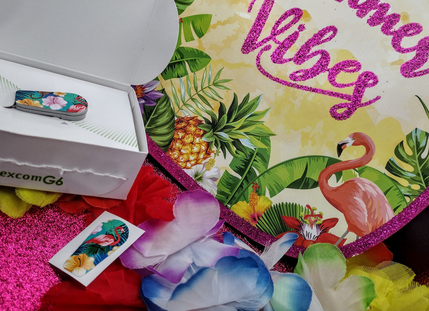 Tropical Printed Dexcom Patch