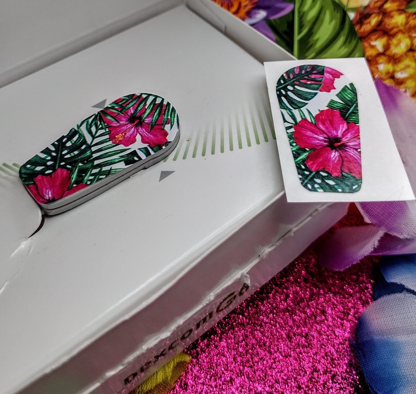 Tropical Watercolor Dexcom Patch