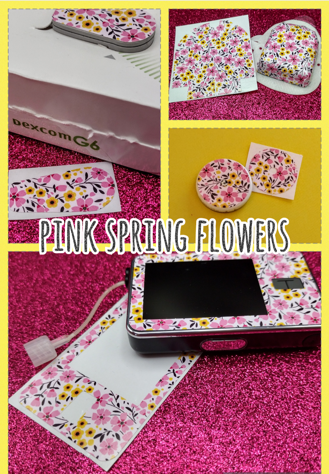 Pink Spring Flowers T-slim Patch