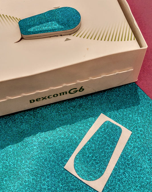 Teal *Holographic Glitter* Dexcom Decal