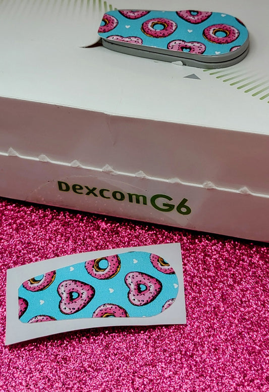 Pink Heart Donuts Dexcom Patch