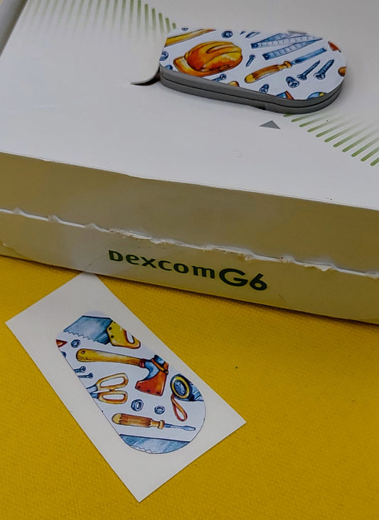 Construction Tools Pattern Dexcom Patch