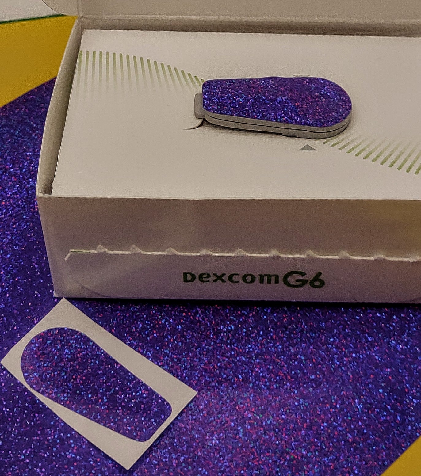 Purple *Holographic Glitter* Dexcom Decal