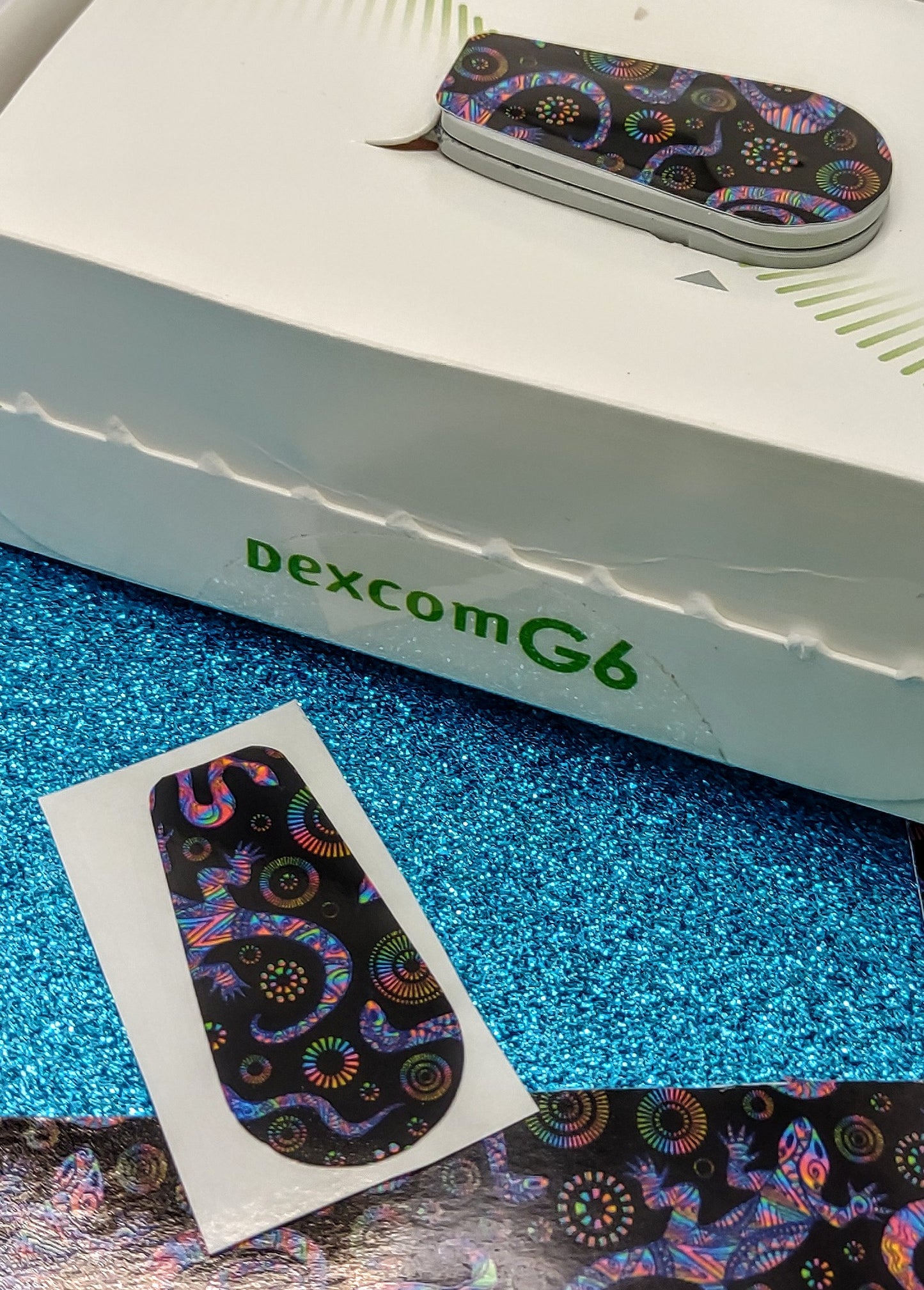 Psychedelic Lizard Dexcom Patch