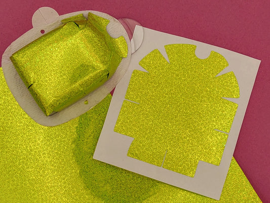 Yellow *Holographic Glitter* Omnipod Patch