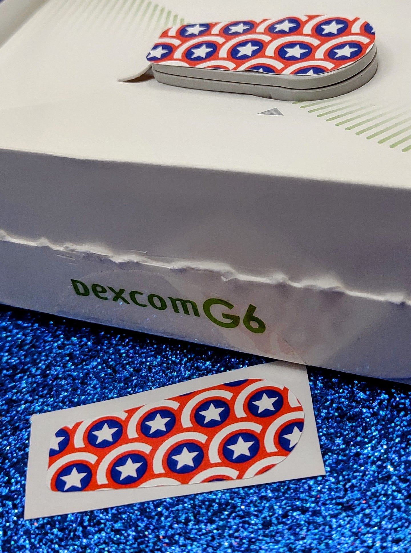 Kids American Stars Pattern Dexcom Patch