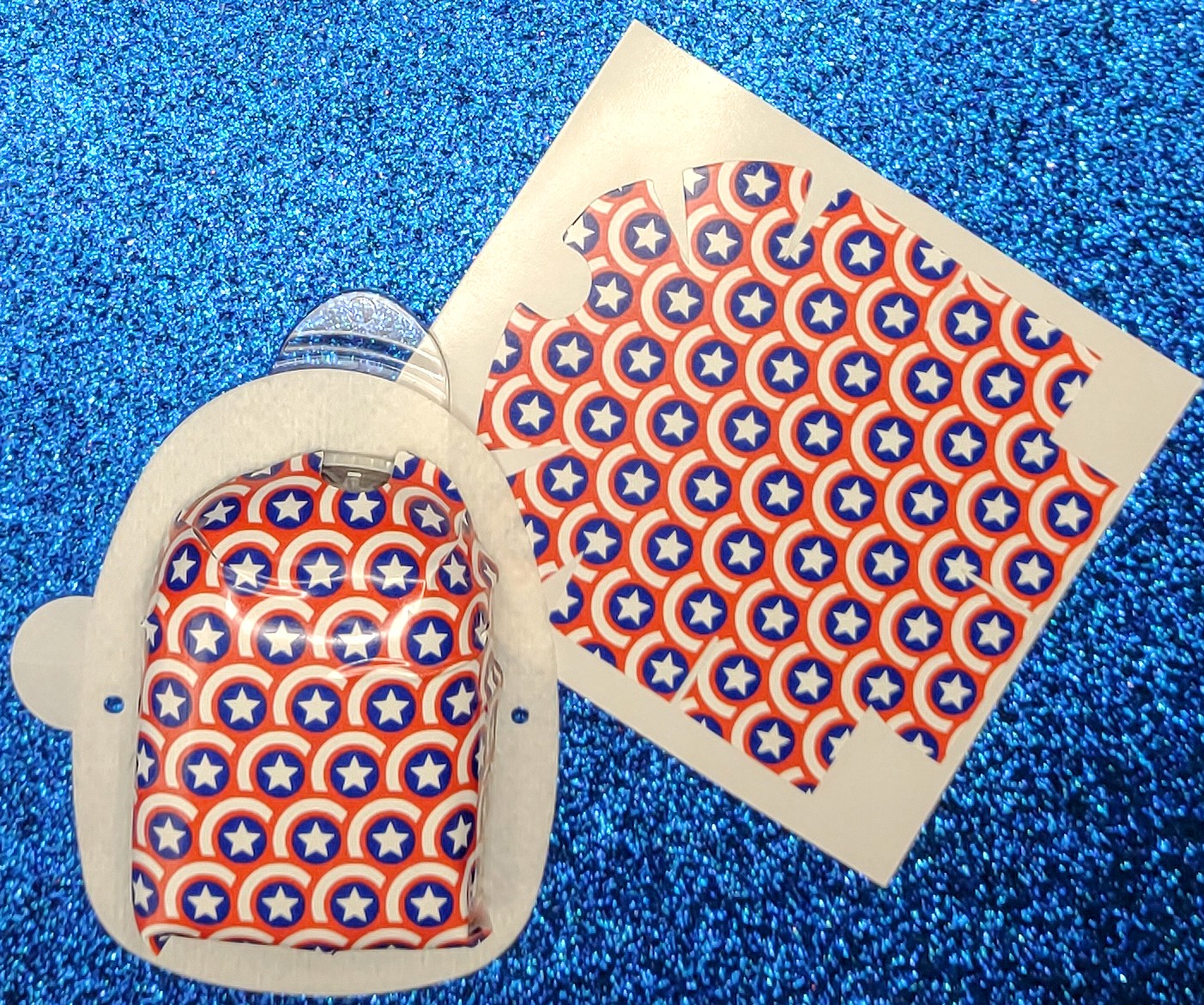 Kids American Stars Pattern Omnipod Patch