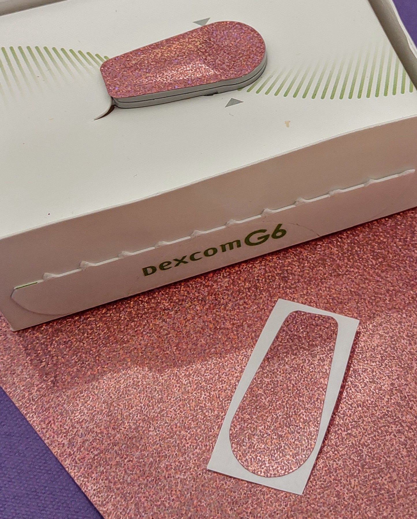 Light Pink *Holographic Glitter* Dexcom Decal