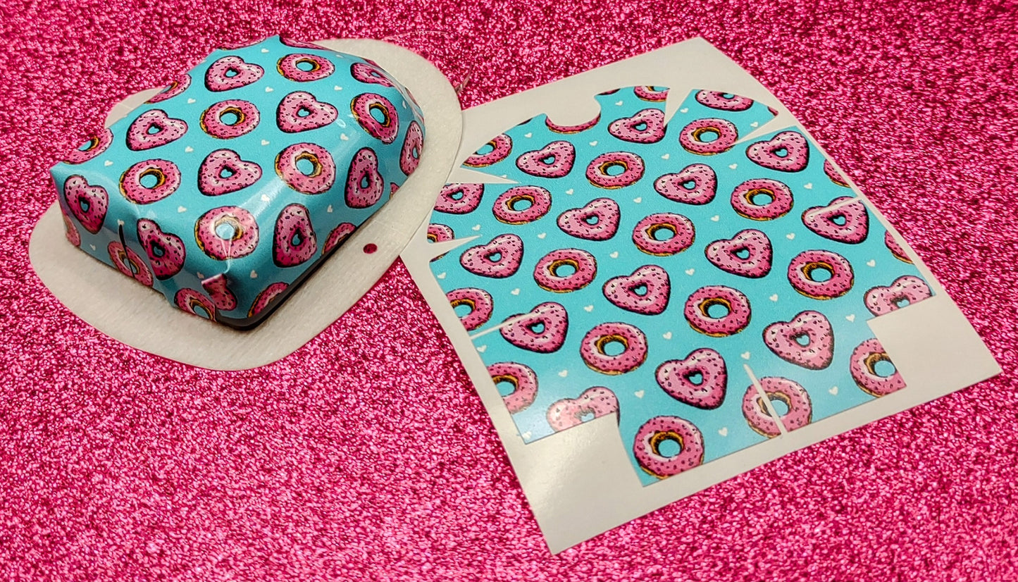 Pink Hearts Donuts Pattern Omnipod Patch