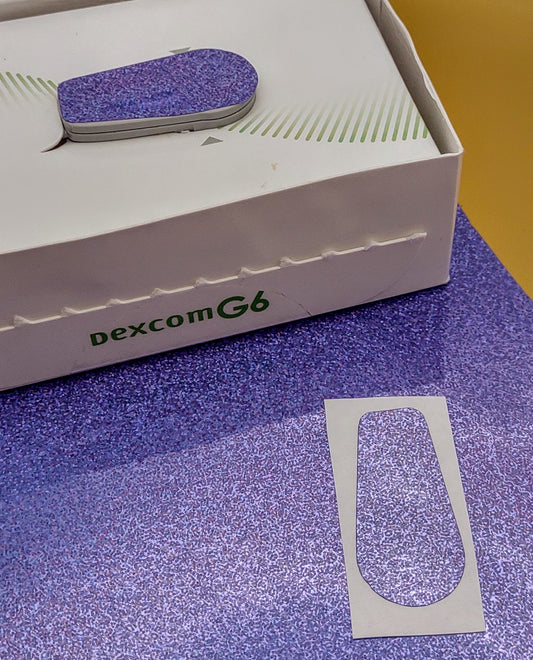 Light Purple *Holographic Glitter* Dexcom Decal