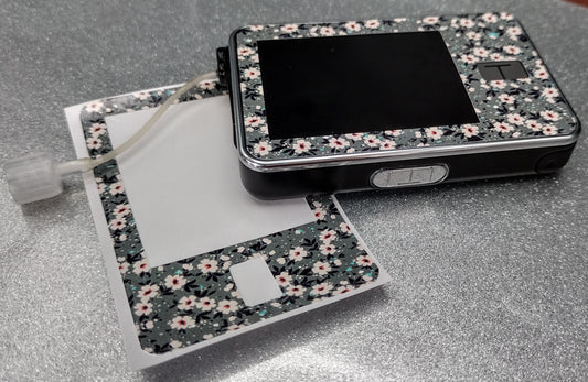 Small Black Floral Pattern T-Slim Patch