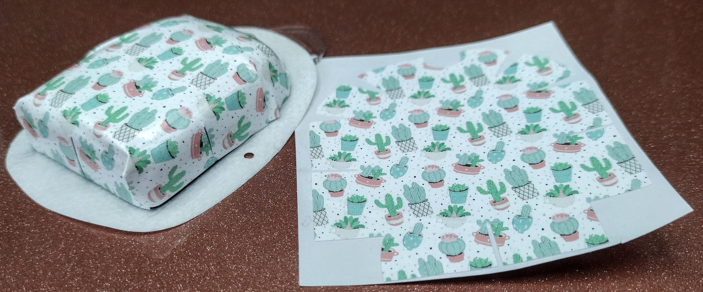 Pastel Cactus Pattern Omnipod Patch