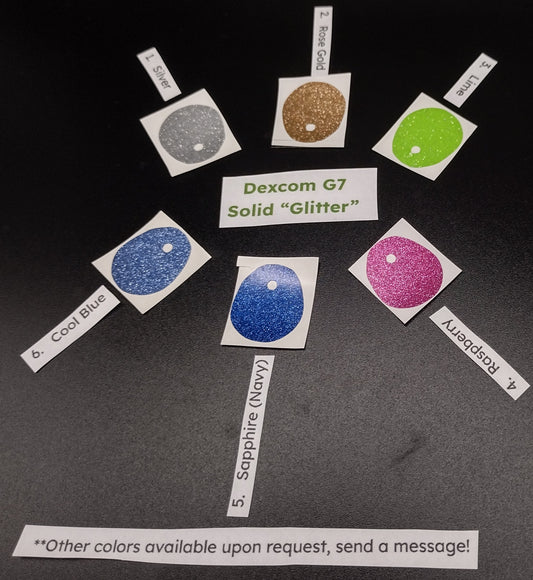 Solid *Glitter* Dexcom G7 Patches