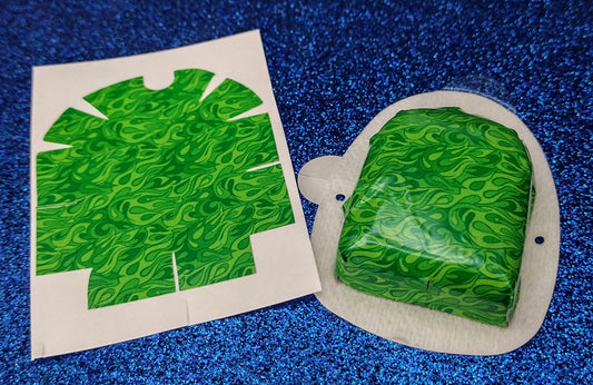 Lime Green Flames Omnipod Patch