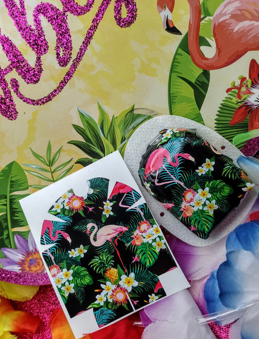 Flamingo Floral Omnipod Patch