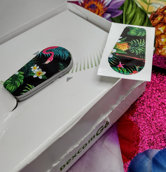 Flamingo Floral Dexcom Patch