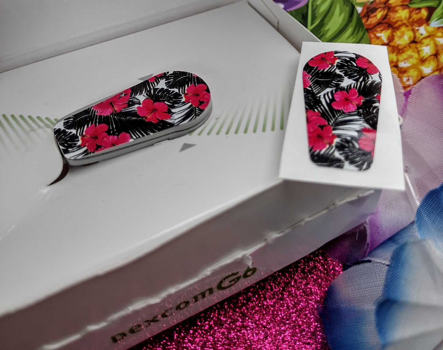Hibiscus Floral Dexcom Patch
