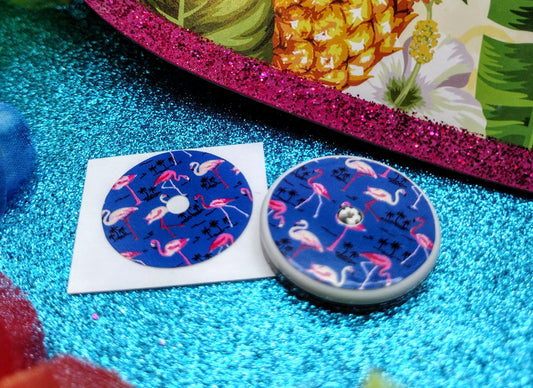 Blue Flamingos Libre Patch