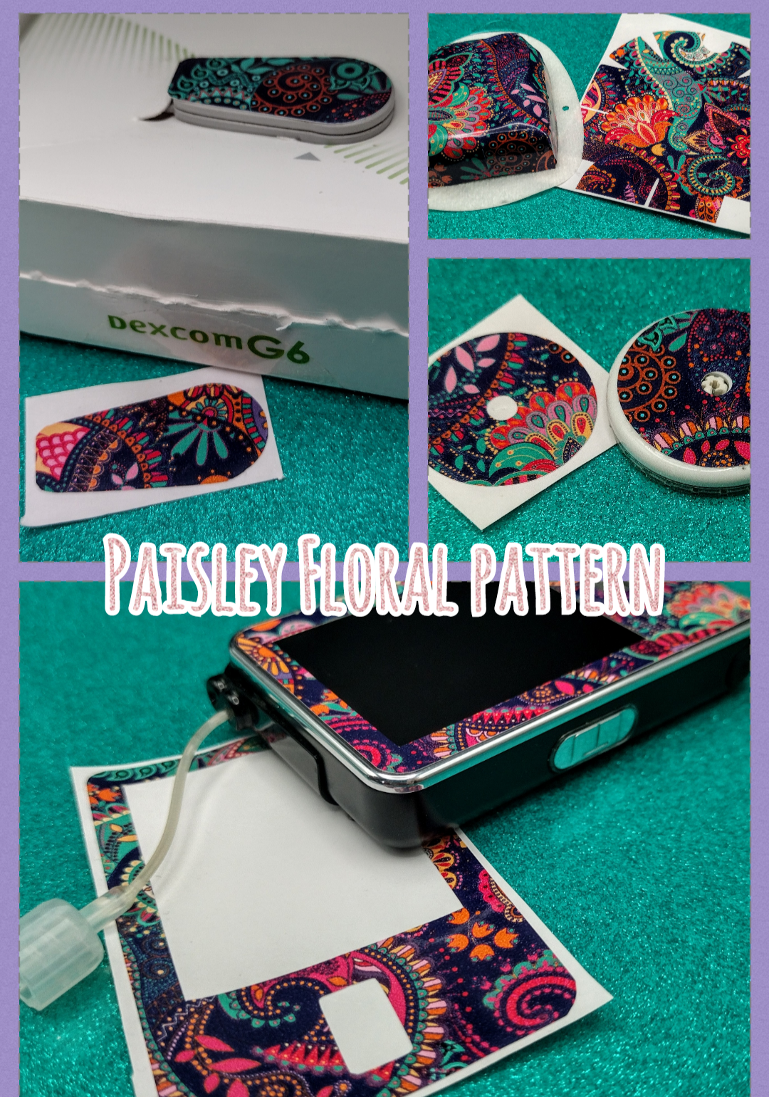 Paisley Floral Omnipod Patch